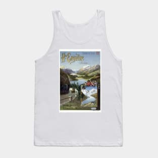 Engadine Switzerland Vintage Travel Poster 1899 Tank Top